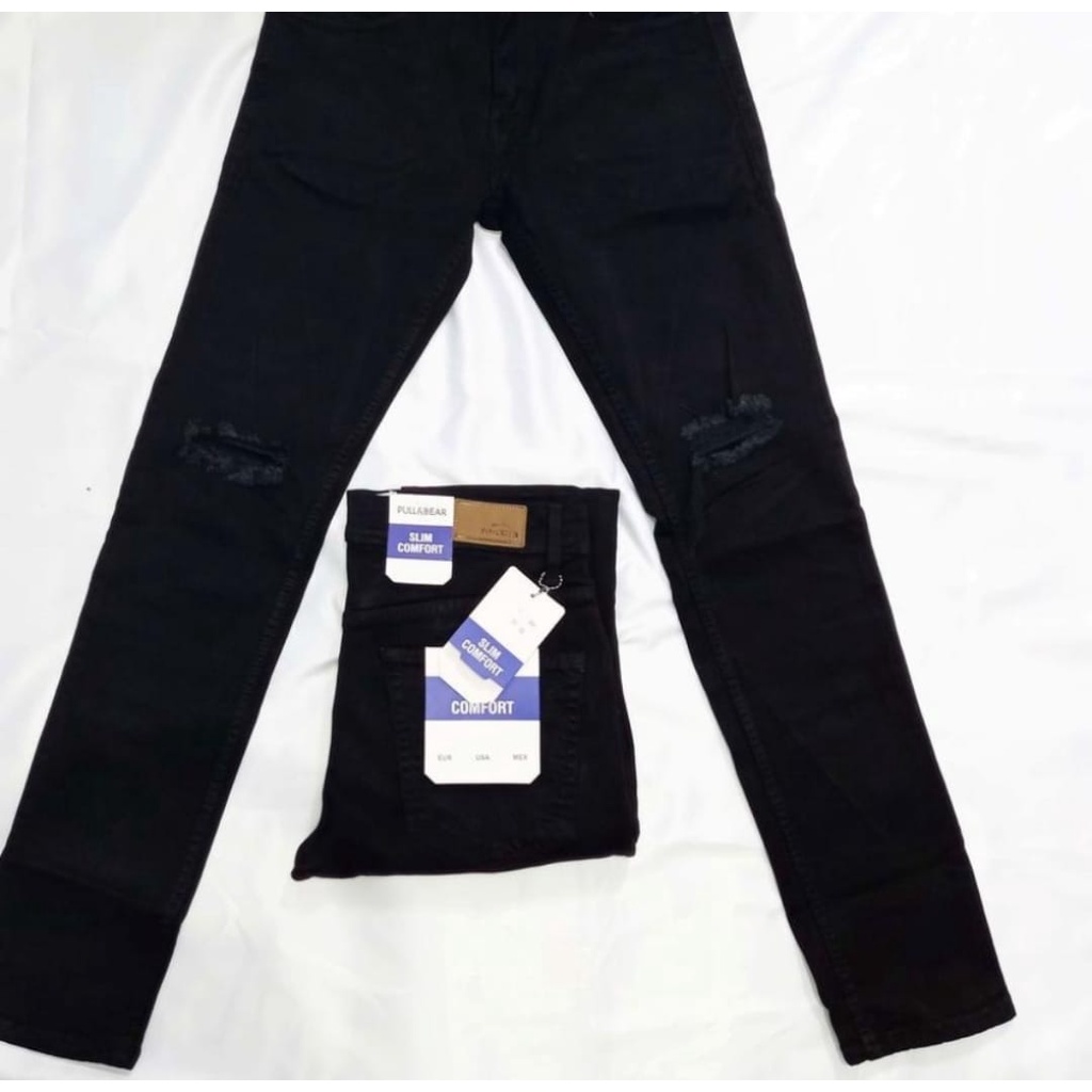 Quần skinny Jean Rách Gối / Đầu Gối Gấu n Bears / Quần Jean Co Giãn Cho Nam