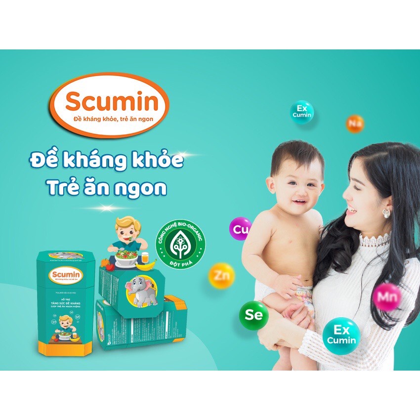 SCUMIN cốm ăn ngon cho bé giúp bé ăn ngon, hết ốm vặt, tăng sức đề kháng, không lo trẻ biếng ăn, thiếu hụt vi chất DD