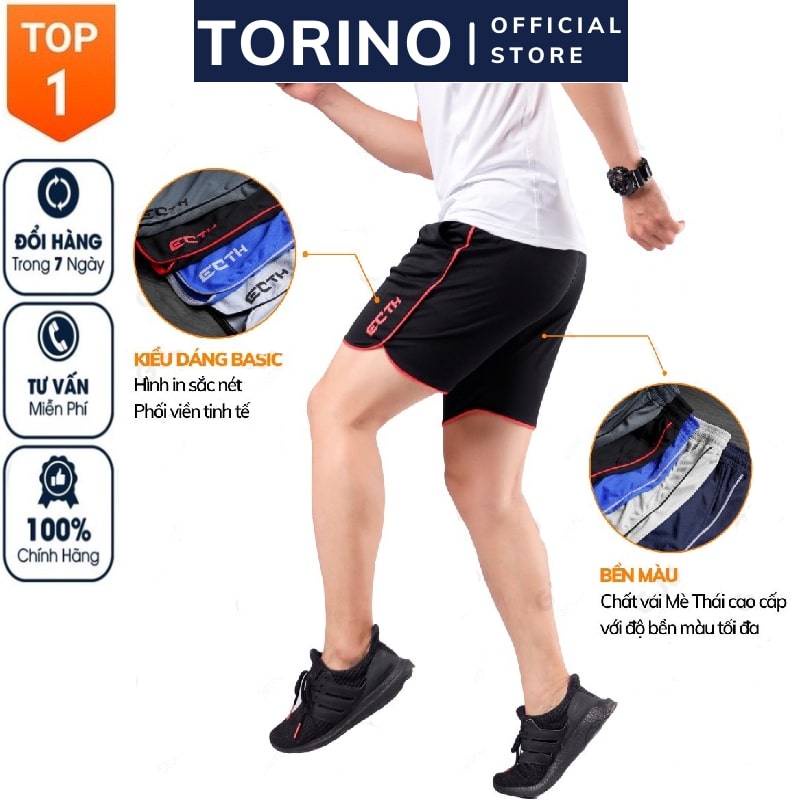 Quần short nam, quần đùi nam 𝐄𝐂𝐇𝐓 𝐇𝐀̀𝐍𝐆 𝐕𝐍𝐗𝐊 thể thao chạy bộ, tập gym chất thun lạnh co giãn 4 chiều