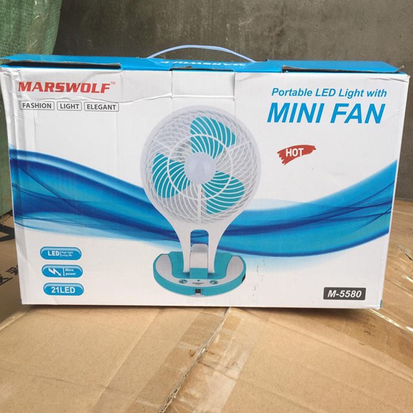 QUẠT SẠC TÍCH ĐIỆN MINIFAN KIÊM ĐÈN PIN 2 CHẾ ĐỘ ĐÈN 2 CHẾ ĐỘ GIÓ