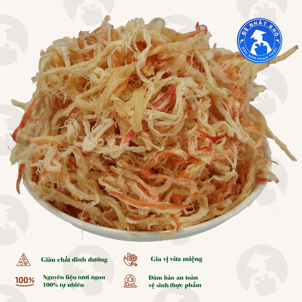 Mực Hấp Nước Dừa Xé Sợi 215g Đệ Nhất Khô, đồ ăn vặt vừa ngon vừa rẻ, Đặc Sản Phan Thiết | BigBuy360 - bigbuy360.vn