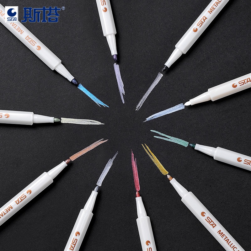 Bút highlight nhũ ngòi marker 1mm viết Calligraphy độc đáo dễ thương 32 màu. MS: GN6510