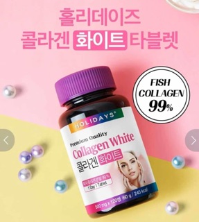 Viên uống trắng da collagen white holidays nâng tông sáng da giảm nám tàng nhang 120 viên