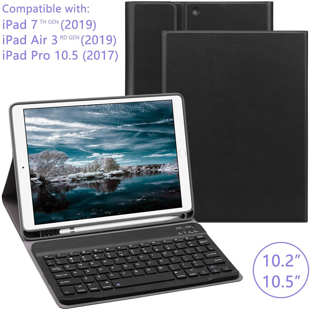 Bao Da Máy Tính Bảng Nắp Lật Kiêm Bàn Phím Bluetooth Không Dây Cho Ipad Pro 10.5 "2017