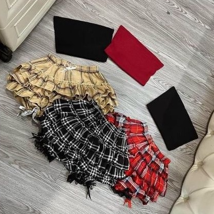 Quần shorts Caro tầng Đính Nơ Siêu Sexy