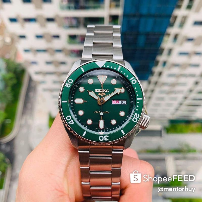 ĐỒNG HỒ NAM SEIKO 5 SPORT GREEN SRPD63K1