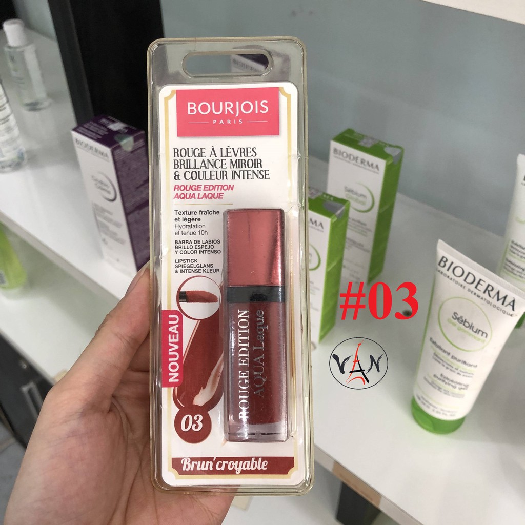 [ Bourjois Pháp ] Son bóng bourjois rouge edition aqua laque - đủ màu | BigBuy360 - bigbuy360.vn
