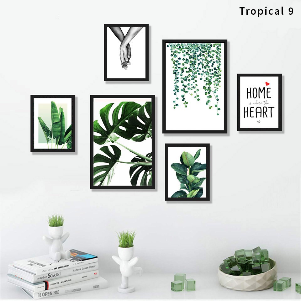 SET 6 TRANH TREO TƯỜNG TROPICAL ĐÃ CÓ KHUNG