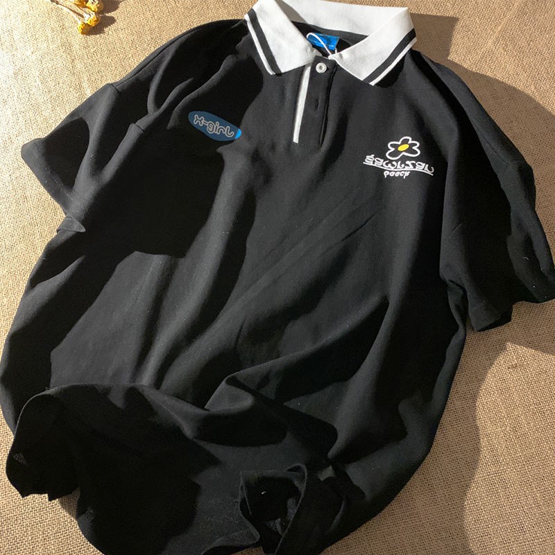 Áo thun cổ Polo bằng cotton nguyên chất 100% phong cách Hàn Quốc (size lớn) | BigBuy360 - bigbuy360.vn