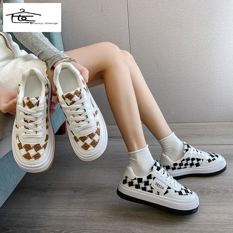 Giày Thể Thao Canvas Màu Trắng Phong Cách Hàn Quốc Cho Nữ