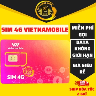Sim 4G Vietnamobile Trọn Đời Data 180Gb (6Gb/Ngày) Không giới hạn - Gọi Miễn Phí - Sim Giá Rẻ
