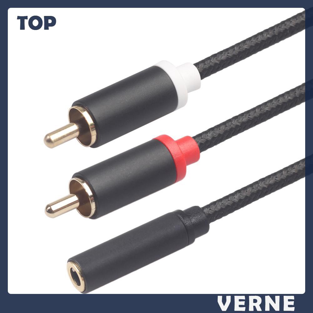 Cáp Chuyển Đổi Âm Thanh Từ Verne 0.4m Rca 2 Rca Male Sang Female 3.5mm