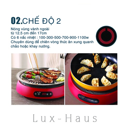 Bếp Hồng Ngoại Gốm Ceramic 2200w Cao Cấp Điều Khiển Cảm Ứng Hiện Đại