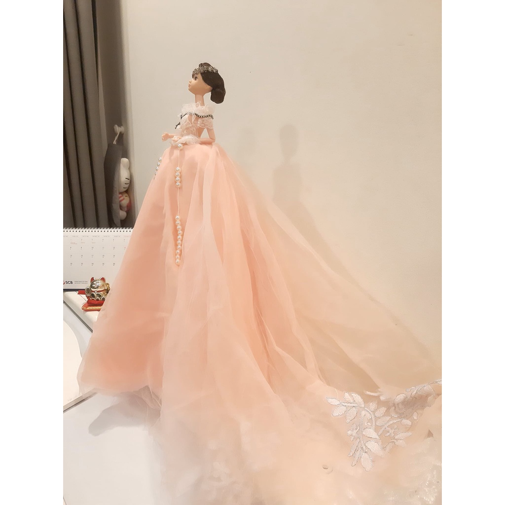 THANH LÝ: BÚP BÊ CÔNG CHÚA MẶC VÁY CƯỚI MÀU TRẮNG / CAM / TÍM CAO 50CM CỰC XINH NHẬP TỪ MỸ