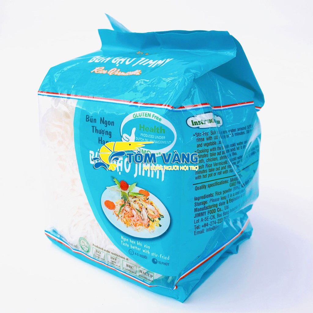 Bún gạo Jimmy- Bún khô Jimmy 250gr -Tôm Vàng | BigBuy360 - bigbuy360.vn