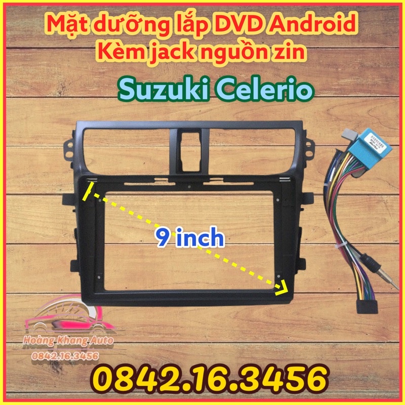 Mặt dưỡng Suzuki Celerio - 9 inch CÓ JACK NGUỒN ZIN theo xe