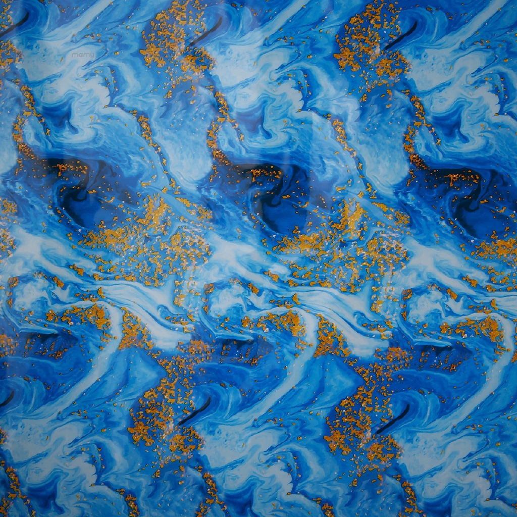 Miếng film dán chuyển nước bằng chất liệu PVA màu xanh dương 50*100cm