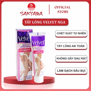 Kem tẩy lông Velvet chuẩn Nga tẩy sạch lông ở các vùng da mà không gây đau rát tuýt 100ml