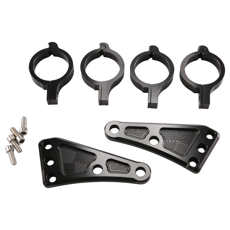 Giá Đỡ Đèn Pha Bằng Hợp Kim Nhôm CNC 41MM Màu Đen Có Lỗ Bu Lông M10 Cho Xe Mô Tô Honda Yamaha Suzuki