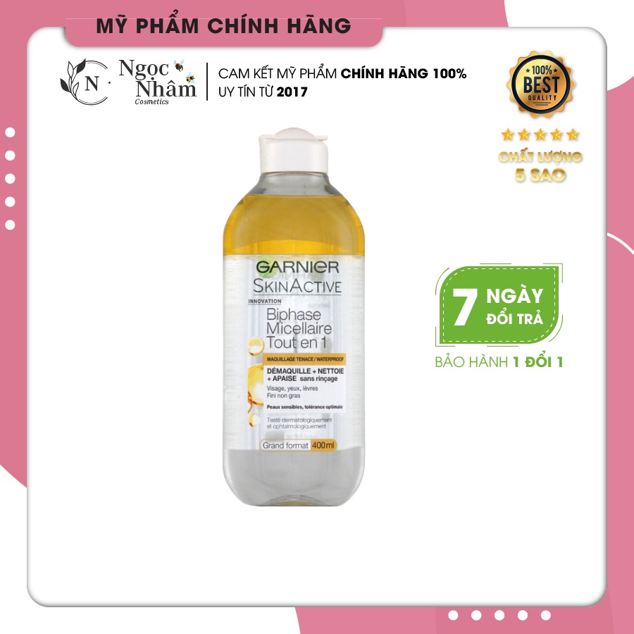 Nước Tẩy Trang GARNIER Pháp 400ml làm sạch lớp trang điểm, dịu nhẹ không khô da | BigBuy360 - bigbuy360.vn