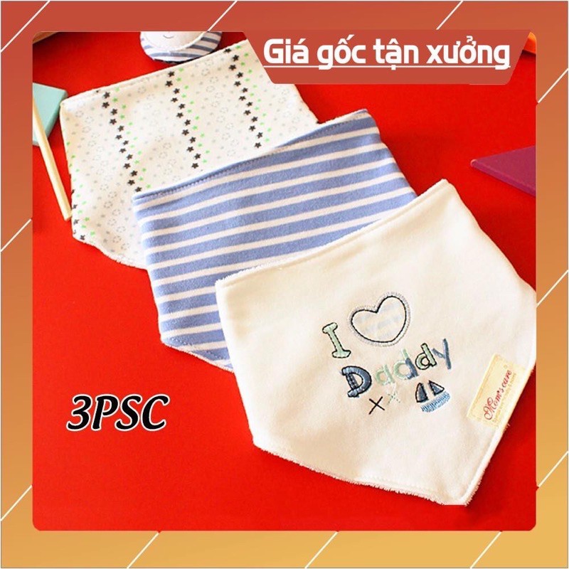 (LOẠI ĐẸP) Set 3 yếm tam giác Momcare