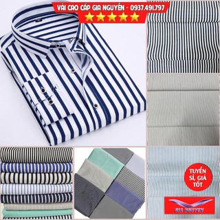 Vải Kate-thô-Vải thô sọc-Chất vải mềm mịn không nhăn-may áo sơ mi nam nữ, đồng phục gia đình, váy đầm văn phòng.