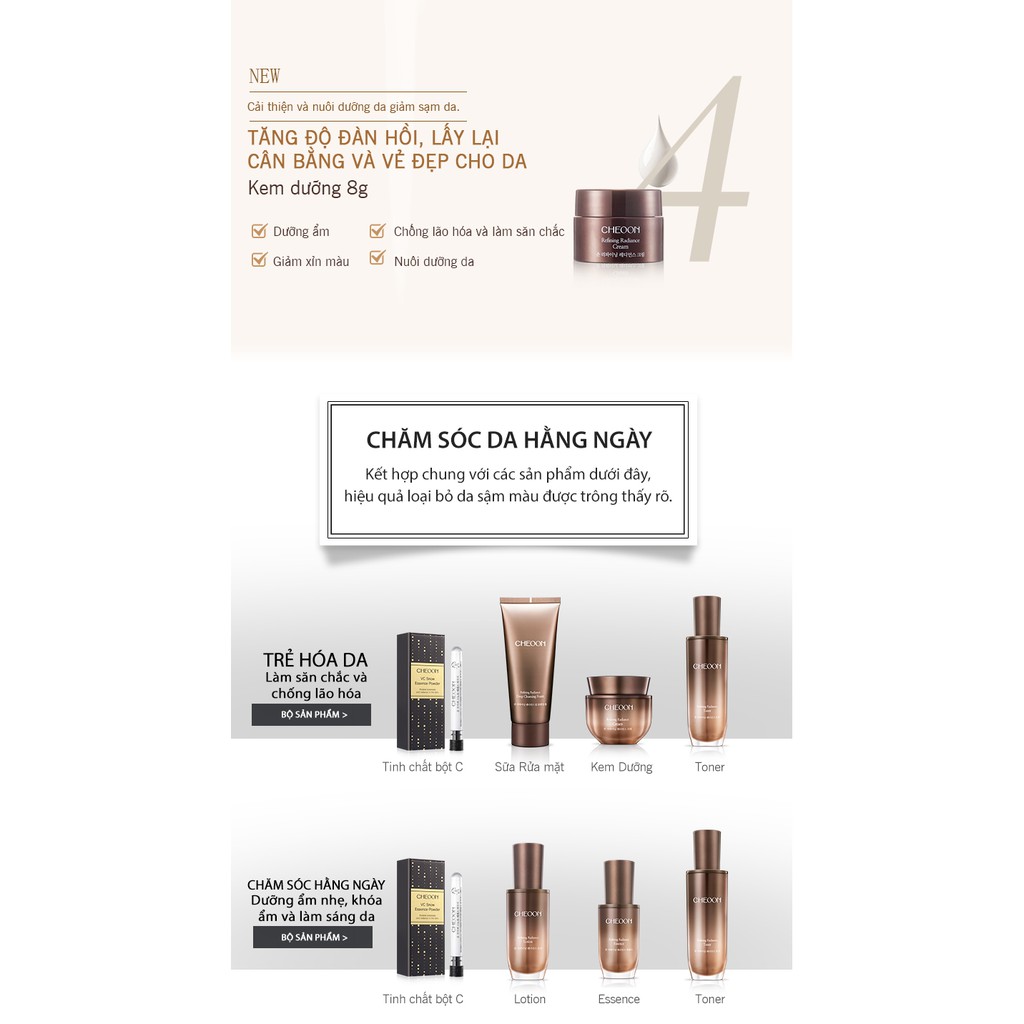 Bộ sản phẩm dưỡng ẩm cho làn da mềm mịn,chiết xuất từ thiên nhiên CHEOON- Refining Radiance Special Kit | BigBuy360 - bigbuy360.vn