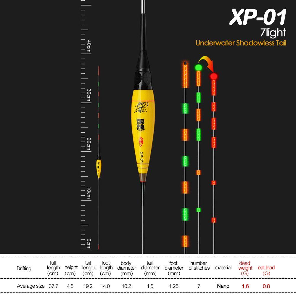 ZAIJIE24 Phao Câu Cá Có Đèn LED Thay Đổi Màu Sắc