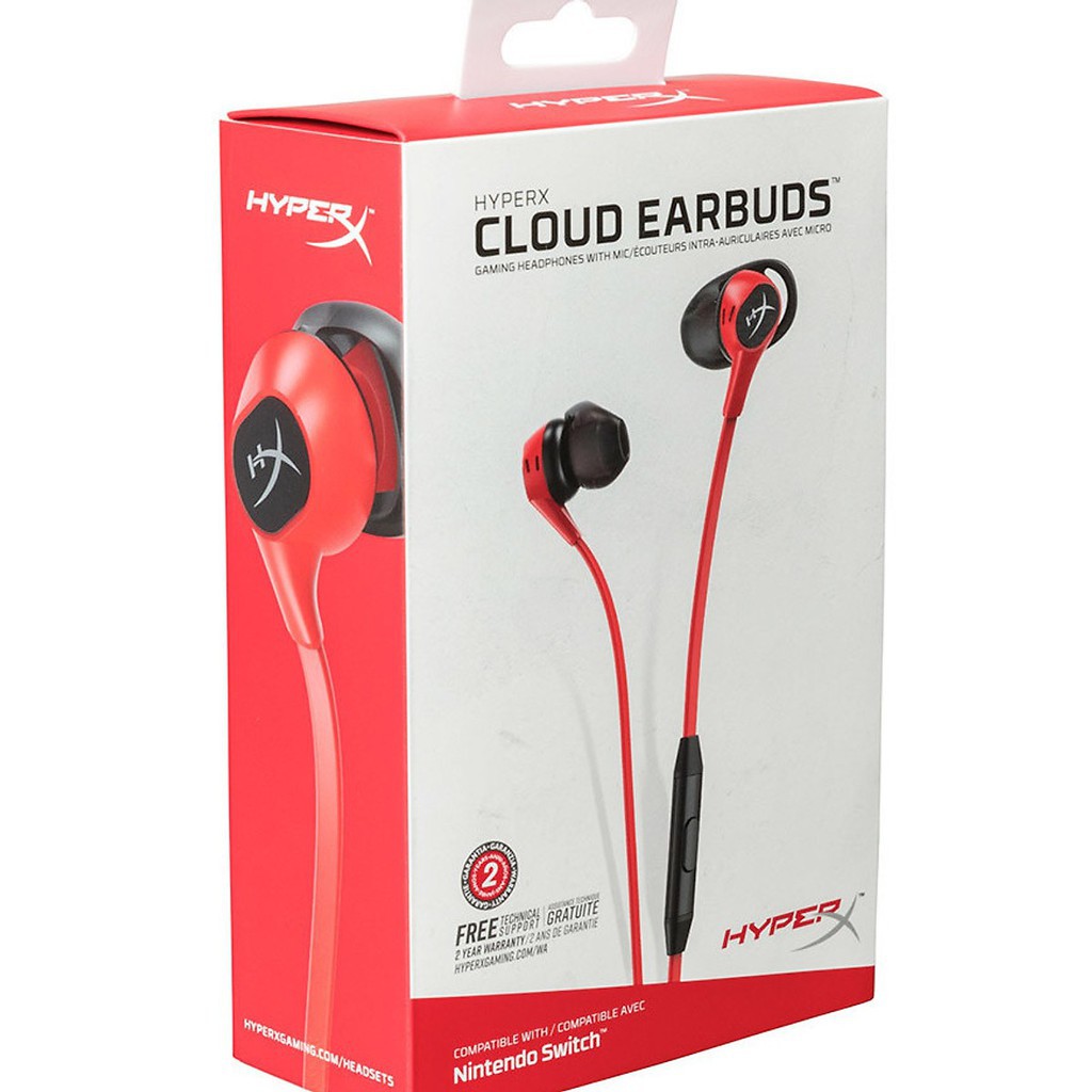 Tai nghe Kingston HyperX Cloud EARBUDS Gaming- HX-HSCEB-RD Chơi Game Tốt - Hàng Chính Hãng Liên hệ mua hàng 084.209.1989