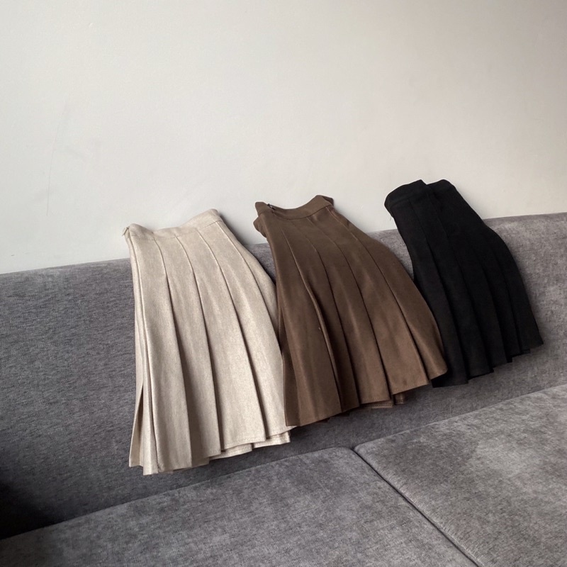 ( ẢNH THẬT ) LANI SKIRT - chân váy dạ mịn