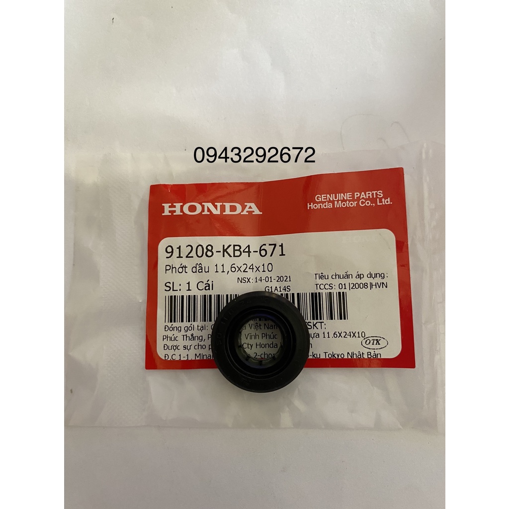 Phớt cần số/khởi động/nhông trước dream wave 100 Honda