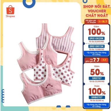 COMBO 4 ÁO LÓT LÁ HỌC SINH XUẤT HÀN COTTON THOÁNG MÁT DS02 cho bé từ 20-45kg