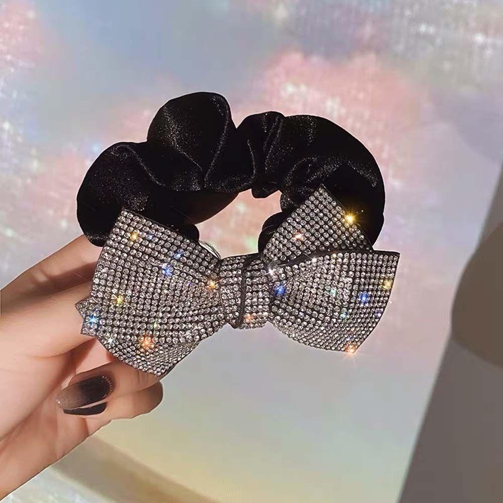 Dây Buộc Tóc Cao Su Thắt Nơ Phong Cách Retro Cho Nữ|Dây Cột Tóc Thiết Kế Xinh Xắn Thời Trang Cho Nữ
