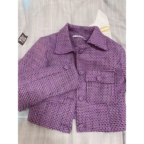 SẴN L Set dạ tím cổ điển hàng order QCCC