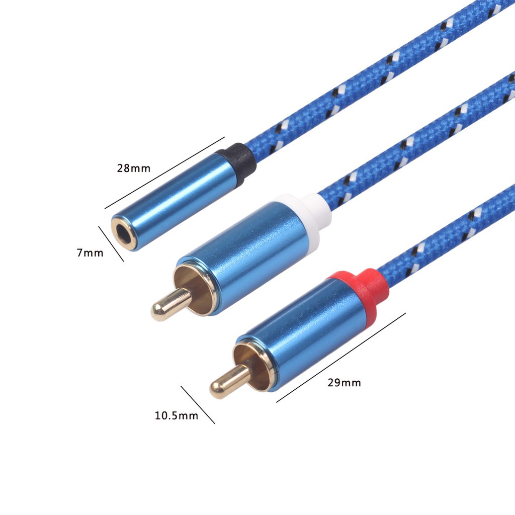 Jack chuyển AV sang 3.5 âm - Jack chuyển 2 RCA sang 3.5 âm F04