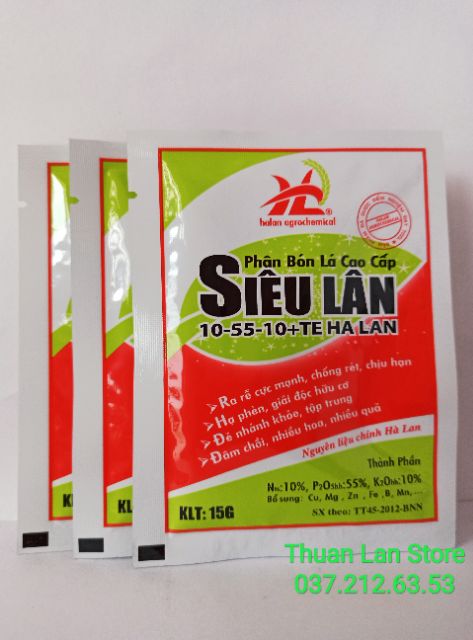 Phân Bón Lá Cao Cấp Siêu Lân 10-55-10 + TE Hà Lan gói 15g