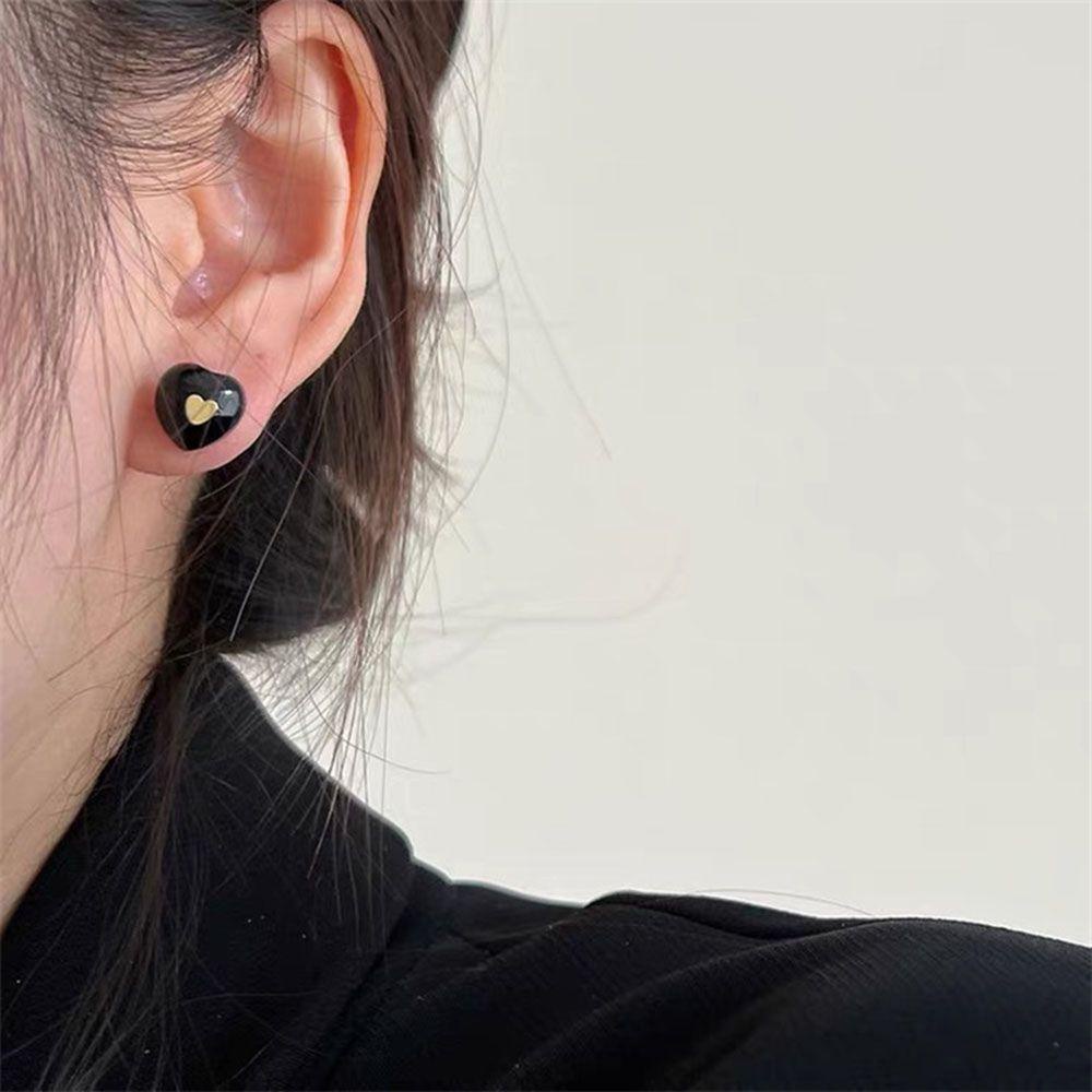 Khuyên Tai Kim Loại Hình Trái Tim VANES1