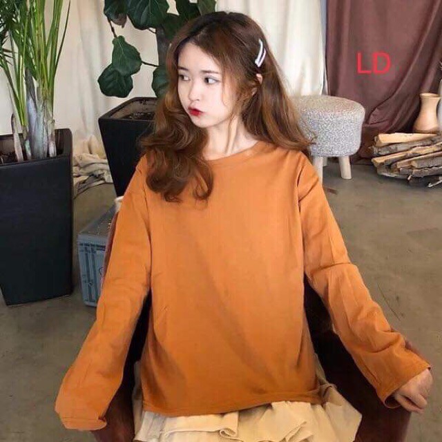 [FREESHIP ĐƠN TỪ 50K] Áo thun thụng trơn tay dài LDU0719