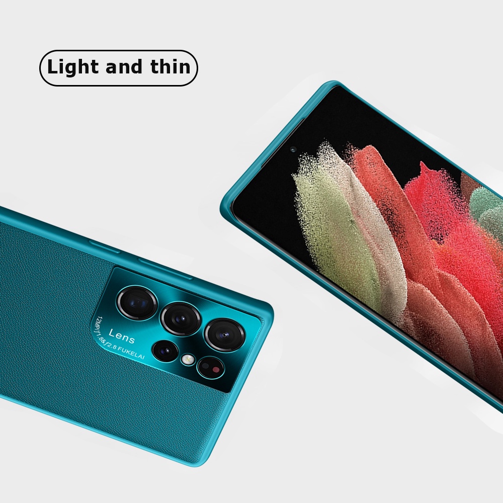 Ốp Điện Thoại Nhôm Sang Trọng Bảo Vệ Camera Cho Samsung Galaxy S21 S22 Ultra S20 Plus S21 FE S21+ S22+ S20+ Note 20