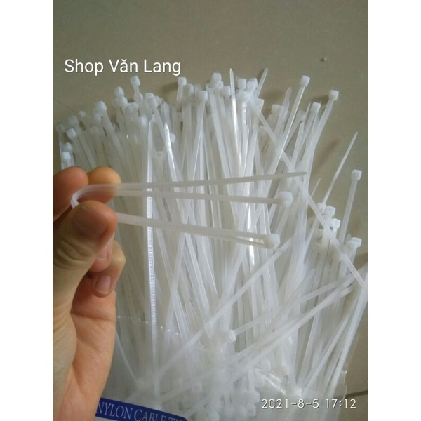 100g dây thít nhựa màu trắng 20cm - hàng loại 1