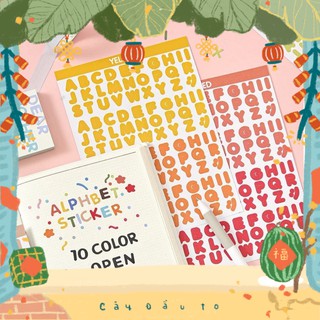 Bộ 2 Tấm Sticker Chữ Số Hàn Quốc Phiên Bản Mới