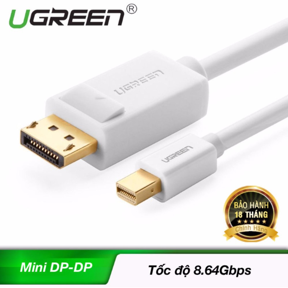 [Mã ELHACE giảm 4% đơn 300K] Cáp chuyển đổi Mini DP sang DisplayPort 4K x 2K 60Hz UGREEN 10477 10476 MD105