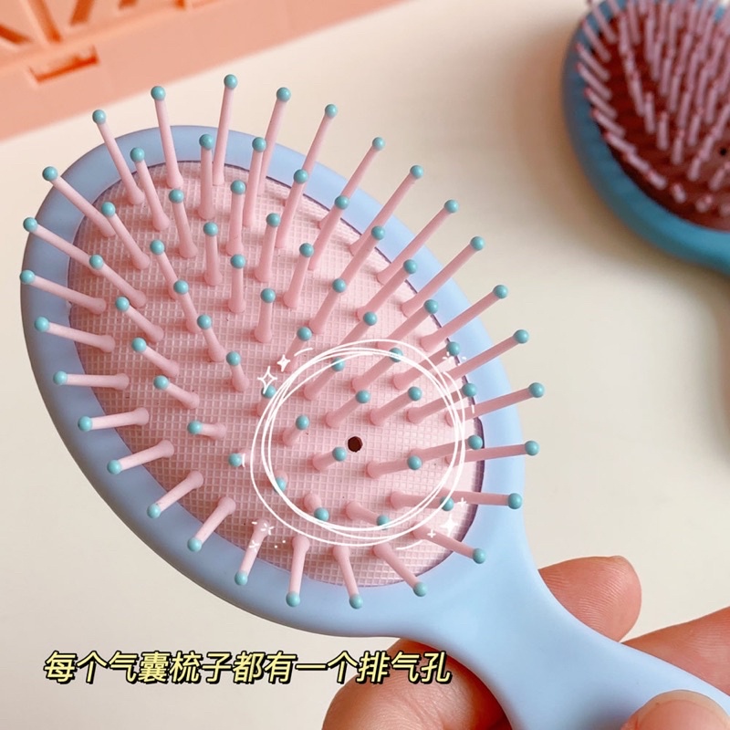 Lược chải tóc xinh xắn gắn hình sticker, chống tĩnh điện massage đầu