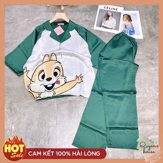 Bộ lụa pijama cánh dơi in 3D