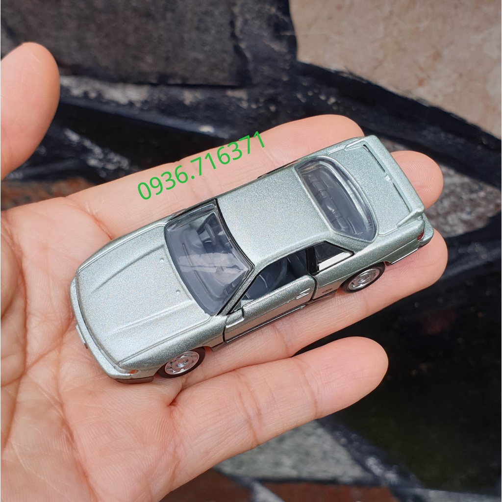 Mô hình siêu xe Nissan Silvia Premium mở được cửa màu xanh lơ tomica Nhật Bản No08