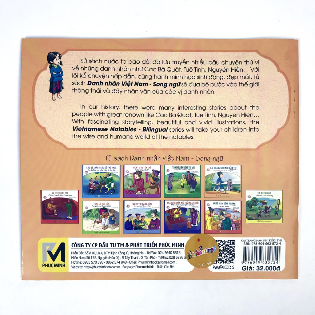 Sách - Danh Nhân Việt Nam Song Ngữ (6 quyển lẻ tùy chọn) | BigBuy360 - bigbuy360.vn