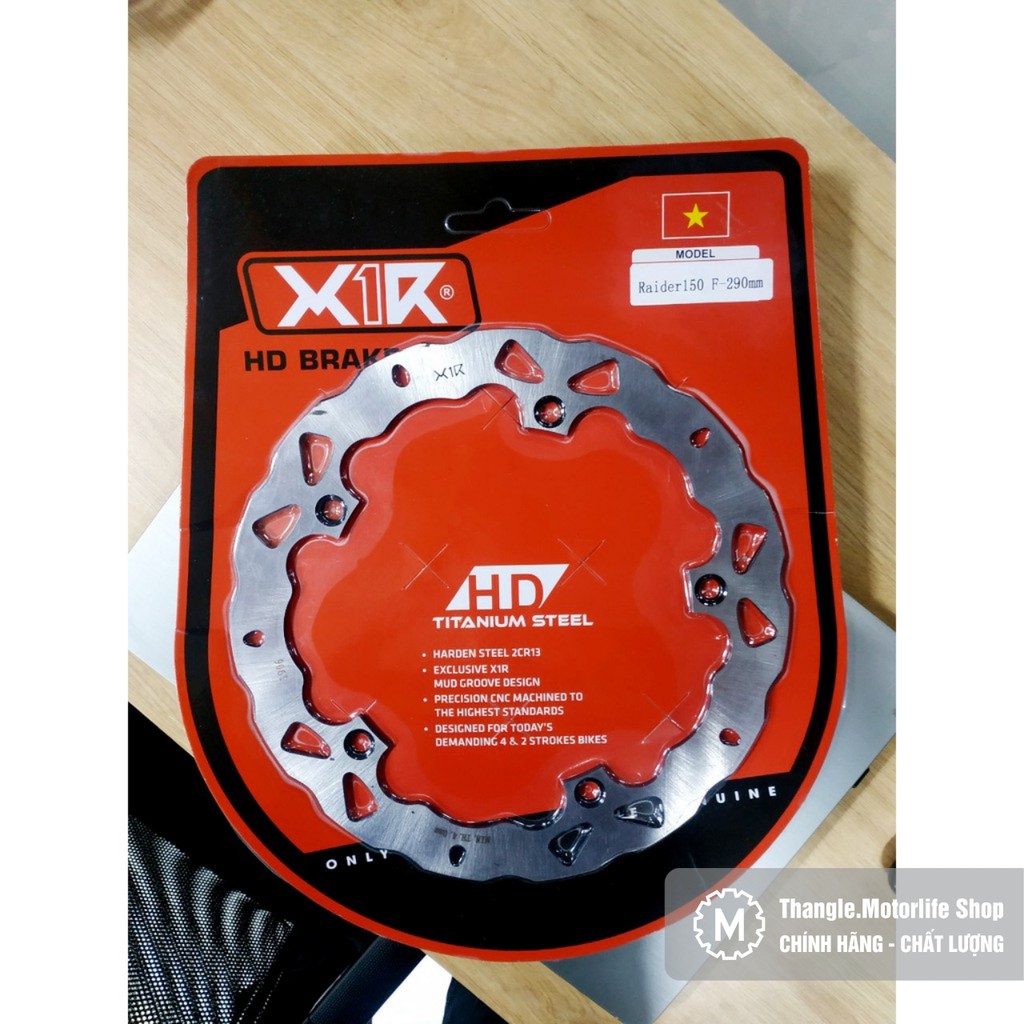 Đĩa thắng trước 290mm X1R cho RAIDER/SATRIA 150