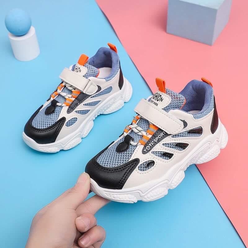 Giày thể thao phối lưới thoáng khí cho bé trai bé gái 5-10 tuổi G006