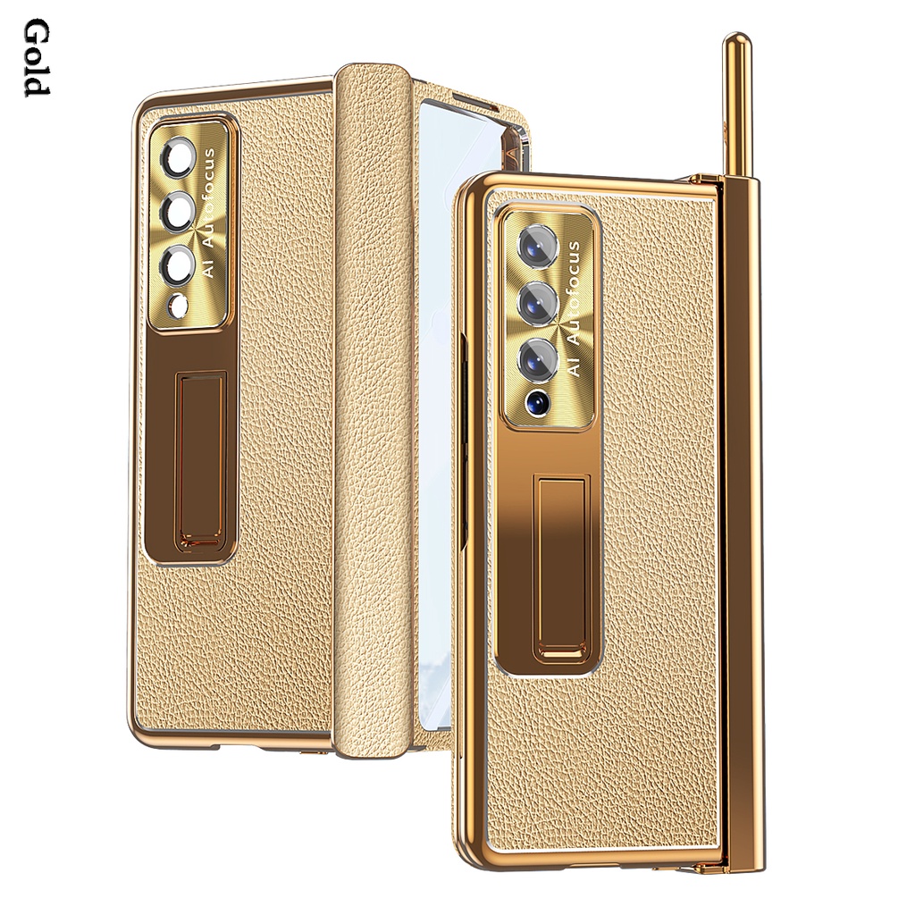 Bao Da Điện Thoại Nắp Gập Có Ngăn Đựng Bút Cảm Ứng Cho Samsung Galaxy Z Fold 5 Fold 4 Z Fold 3