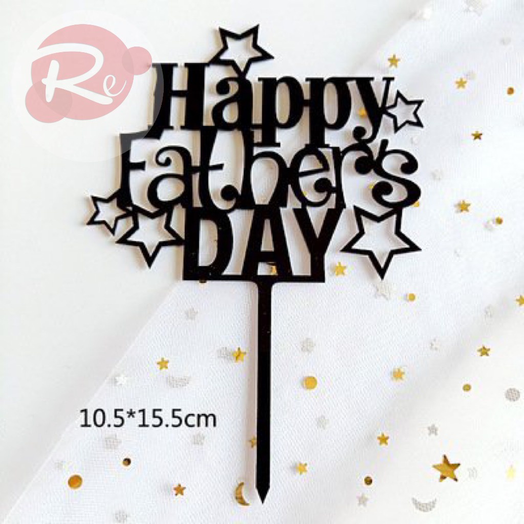 [SIÊU RẺ❤️] – Combo 10 Thẻ meka Happy Father Day - Trang trí bánh sinh nhật bánh kem